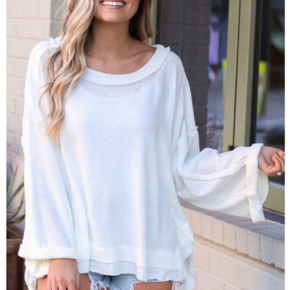 Luxe Knit Oversized Ivory Sweater